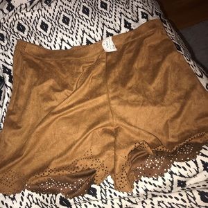 Suede Shorts